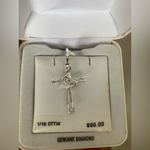 Diamond Cross Pendant - Picture 2 of 2